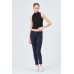 YAKASI FERMUARLI KAŞKORSE FITTED/VÜCUDA OTURAN SİYAH CROP 