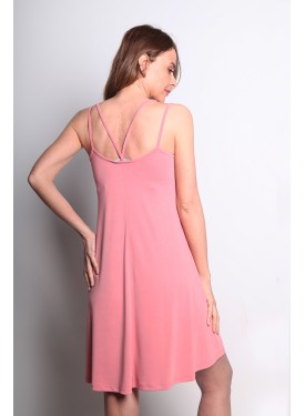 MODAL PEMBE PLAJ ELBİSESİ